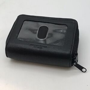 Buxton Black Leather Accordion Wizard 12 Credit Card ID Holder Coin Cash Wallet